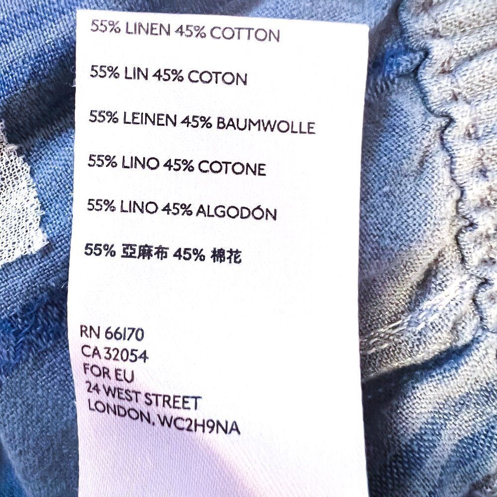 Anthropologie Laguna Cropped Wide Leg Linen Blend Capri Size Small - Picture 8 of 11